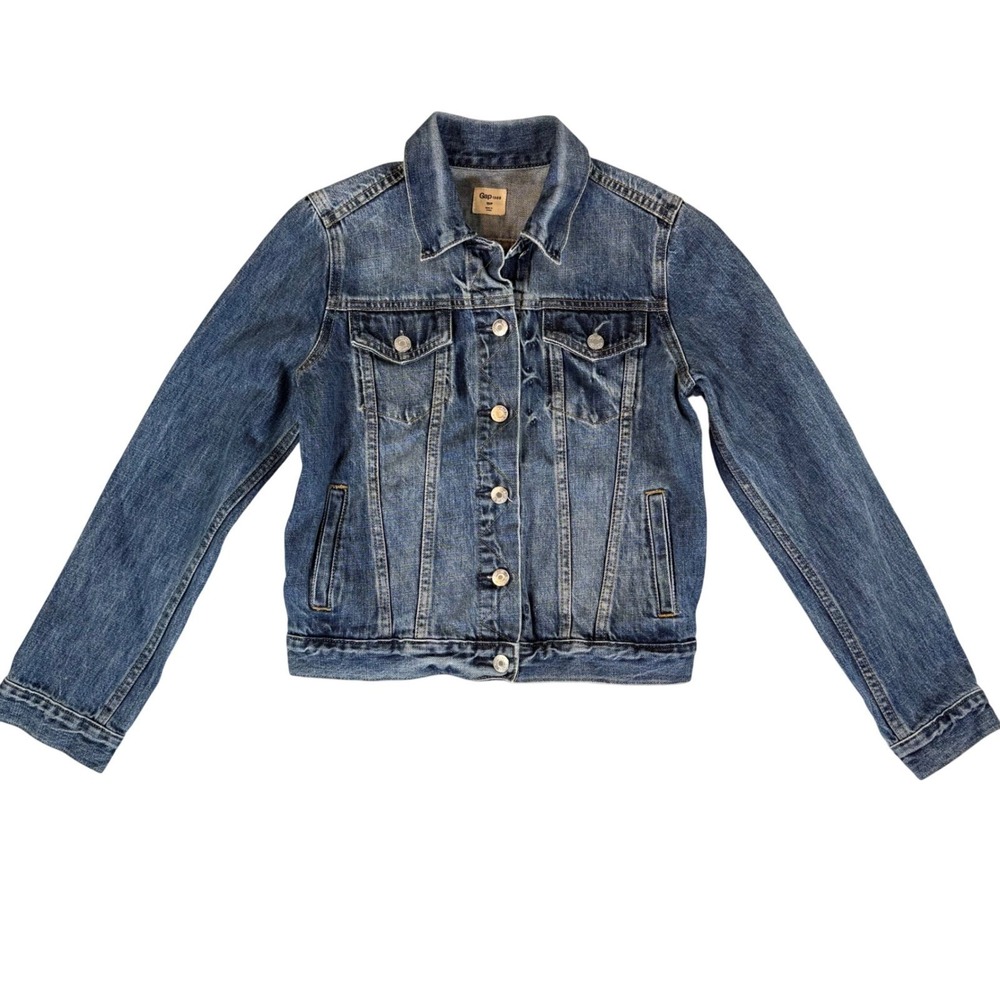 Gap Denim Jacket Blue Button Front Women's XS western cowboy trucker Jean Jacket